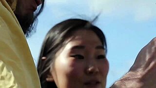 Deep Penetration with Strap On in Lesbian Orgasm Scenes