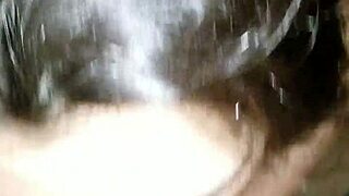 Latina sucks cock with big ass bouncing