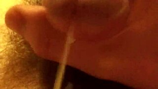 Watch this horny guy jerk off all by himself in his room