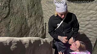 Katy Blake gives great blowjob to tourist at Piedra del Peñon Guatape and gets caught by Colombian police