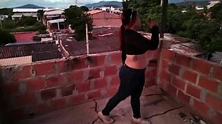 i found my stepdaughter smoking on the roof again and she begged me to fuck her in the living room to keep it secret from my wife