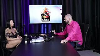 I'm Paulo Avelar with Victoria Beatriz in sheer red lingerie