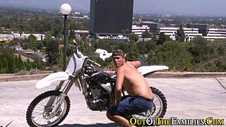 amateur stepsis gives a handjob and blowjob to big cock