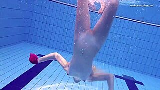 elena proklova shows sexiness alone in pool