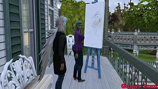 Bulma tricks Jiraiya into drawing then bangs him hard