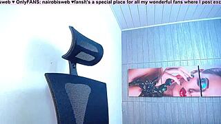 Feeling the intense pleasure as I fuck my tight ass with this colorful dildo