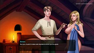 this blonde with huge boobs sticks a small wooden dildo into her shaved pussy, moaning loudly.