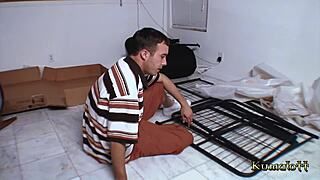 Watch this tattooed brunette teen 18+ babe's amateur sextape ending in cumshot on big tits!