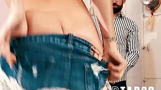 Chloe Temple and Lily Larimar get in on the cum swapping and doggystyle action