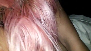 Wife expertly sucks huge cock with deepthroat skills