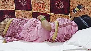 indian desi bhabhi in saree gets hardcore sex.