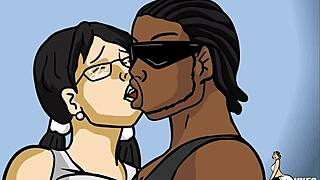 I got this big tit nerdy chick to suck my fat dick