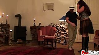 Chubby babe in lingerie gets her arse fucked hard! 😍