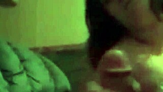 Wife intensely ass-fucks husband, milking prostate and cumshot