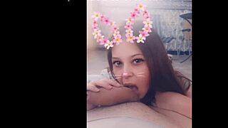 Compilation of young girls sucking big cocks from friends at home