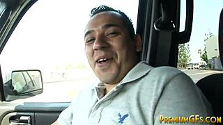 Petite brunette Nika Noir drenched in cum from blowbang.