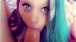 Compilation of young girls sucking big cocks from friends at home