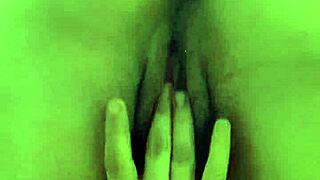 I watch Aurora Estelar masturbating in her calaverita dress