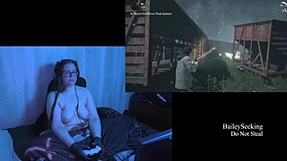 Naked Alan Wake playthrough part 5 with big tits