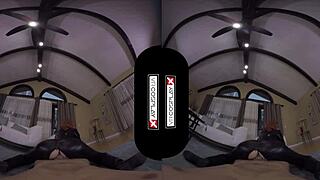 In This Vr Cosplay Parody, Hairless Black Widow Rides A Monster Cock While Exposing Her Tits And Pussy In Cfnm Scene.