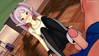 I fucked Frieren on floor in sportswear