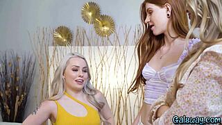 these horny babysitters team up to seduce the new girl in town