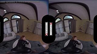 In This Vr Cosplay Parody, Hairless Black Widow Rides A Monster Cock While Exposing Her Tits And Pussy In Cfnm Scene.
