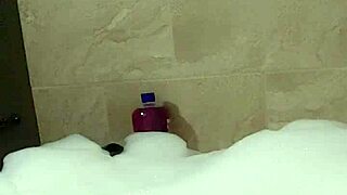 cyno enjoys solo bubble bath fun in costume play