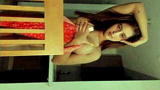 Cute teen 18+ does a hot striptease.