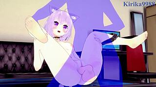 I watch Inugami Korone and Nekomata Okayu have intense sex in Hololive VTuber hentai.