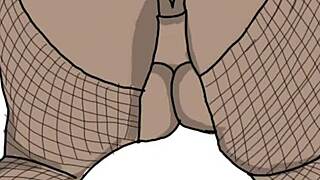 Black big booty bent over in doggy style