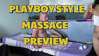 Playboy style massage with handjob and jerk off instructions.