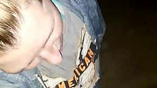 Jacki, the good girl slut, gives an outdoor blowjob and swallows every drop!