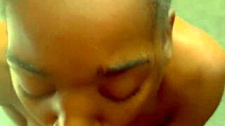 This ebony teen 18+ can't get enough of deepthroat blowjobs!