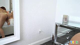 a young bubble butt redhead latina teen gets involved in a group activity at home