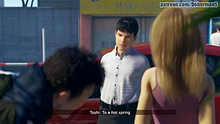 My tight Japanese pussy cheated at hot spring