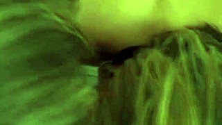 Girl on girl threesome with lucky guy getting oral sex and blowjob