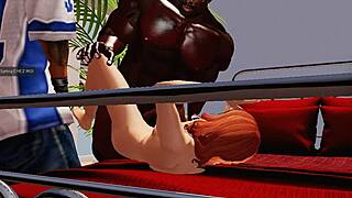 Redheaded Cheerleader Bangs Multiple Big Black Football Dicks