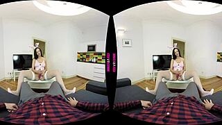 In A Rabbit Costume, The Brunette Gets Fucked Doggystyle While Wearing Stockings