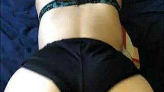 Amateur couple fucks doggystyle.