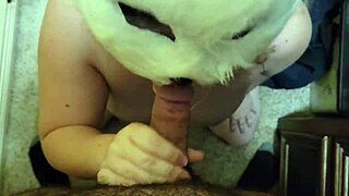 hey, wanna see this quick closet fuck with a fat bbw bent over for doggystyle blowjob and creampie?