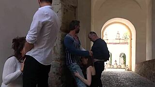 castle trip turns into a wild orgy with sucking and fucking