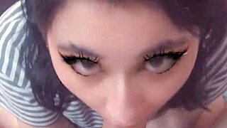 Adorable Teen Feels Horny Sucking Dick on Snap