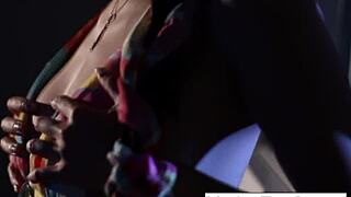 marica, the asian brunette with big tits, gets nude and masturbates solo