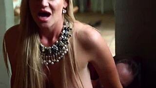 Is Kelly Madison's Huge Tits Ready For Rough Cumshot In Stockings And Lingerie At Night?