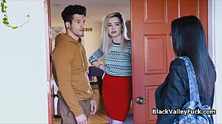 Is Fucking Sweet Ebony Pussy Cheating While GF's Home?