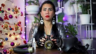 black latex gloves fetish asmr