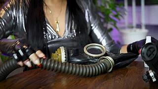 black latex gloves fetish asmr