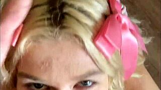 Emma Rosie gives a hot blowjob and gets a facial in this pickup scene!