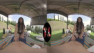 Sexy cute teen 18+ with hot areolas in 5K VR!